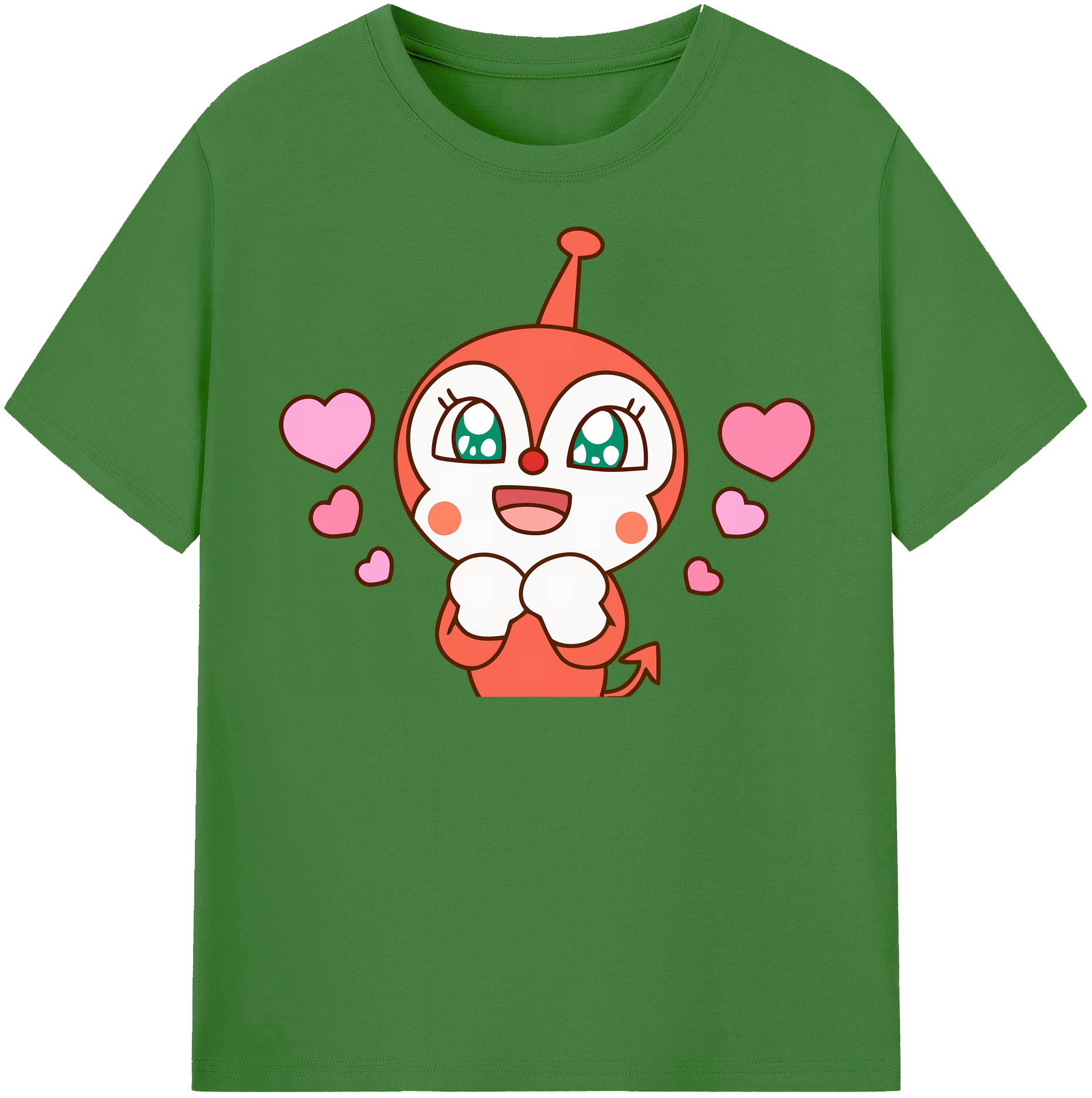 （画像用） アンパンマン Anpanman レディースカジュアルプリントTシャツ（綿100％）